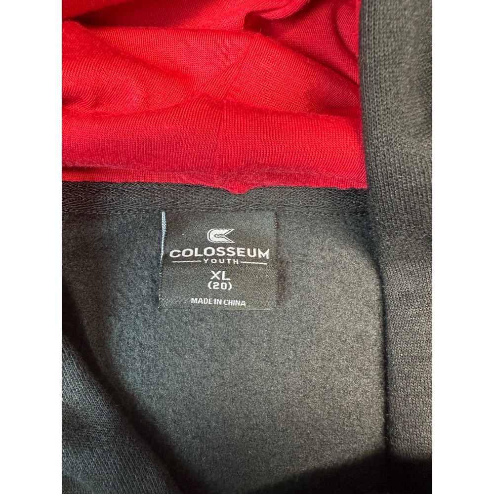 Fresno State Bulldogs Hoodie Youth XL 20 Black Red Go Dogs Colosseum Pullover - Picture 6 of 8